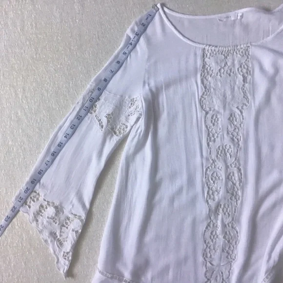 Lush Swim Cover Up Woman’s Size Medium Floral Pattern Cutouts Bell Sleeves - Picture 14 of 14